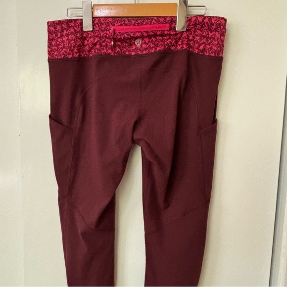 Lululemon!$15| Speed Tight IV in Bordeaux Drams & Mountain Peak Luxtreme Sz 8 - Picture 4 of 6